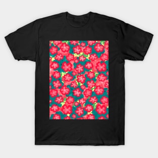 cherry blossom sakura eclectic flower pattern T-Shirt